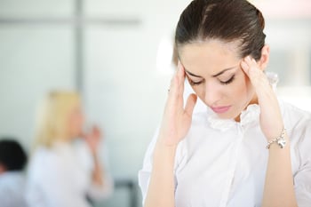 Business people with stress and worries in office