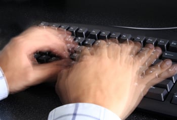 person typing incredibly fast on a keyboard-1